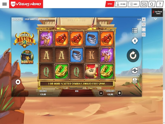 Vegas Hero Casino 07.06.2021. Spel 2