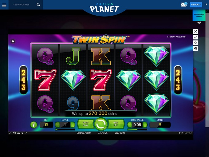 Casino Planet 07.12.2022. Spel1