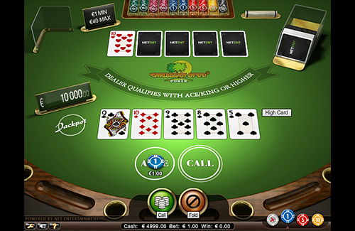 Net Entertainment Online Caribbean Stud Poker