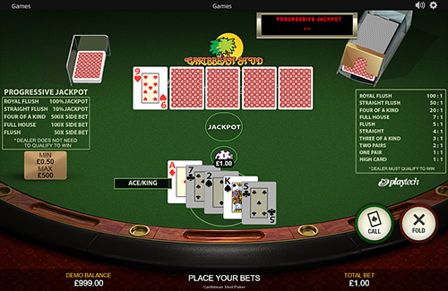 Playtech Online Caribbean Stud Poker