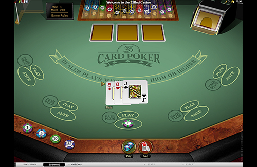 Microgaming online Three card poker