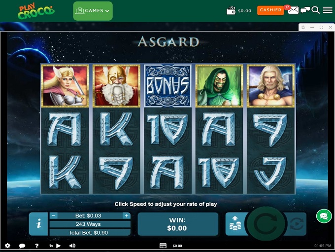 PlayCroco Casino 24.06.2022. Spel 1