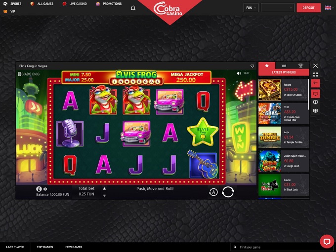 Cobra Casino 16.06.2022. Game2
