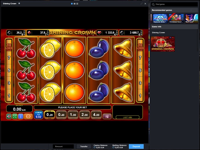 Casino Mozzart Game1