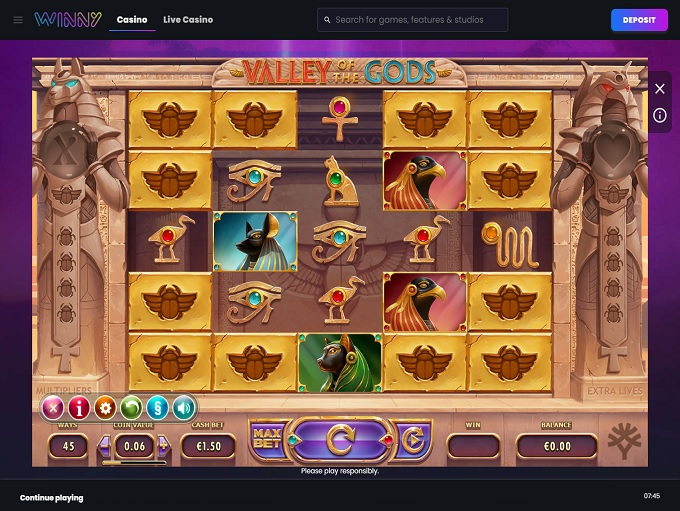 Winny Casino Spel 1