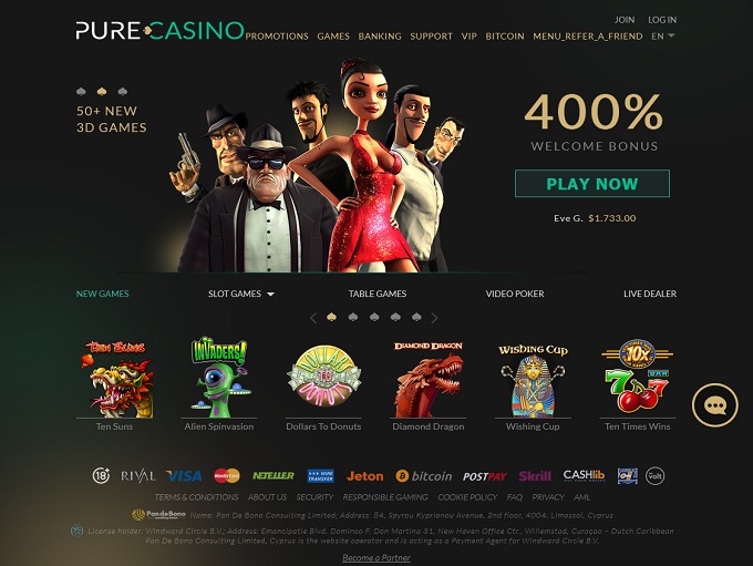 Pure Casino 29.08.2022. HP